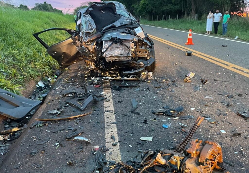 Local do acidente (Foto: CBMGO)