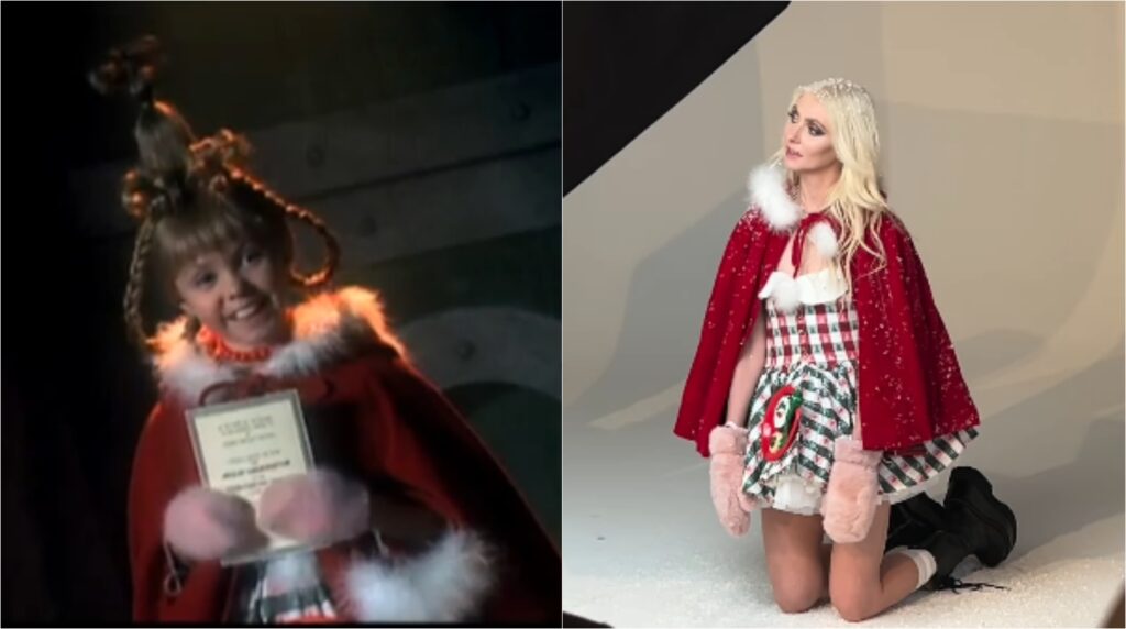 Estrela de ‘O Grinch’, Taylor Momsen veste figurino original do filme após 25 anos