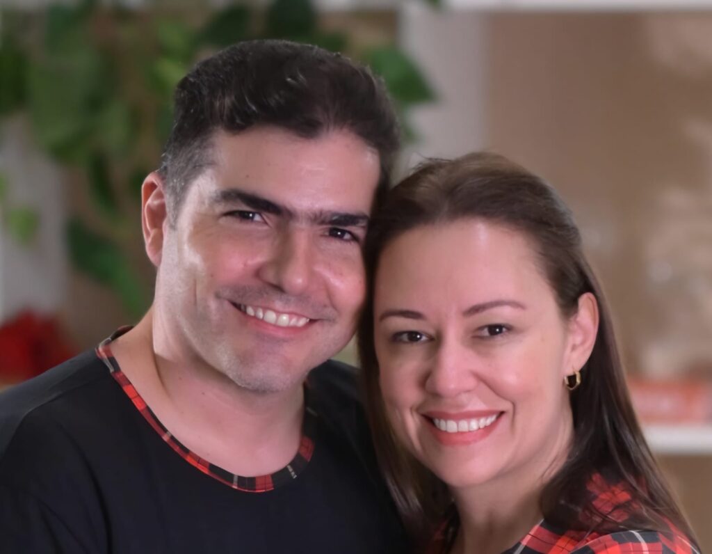 Carla Abrão e o marido Cláudio (Foto: acervo pessoal)