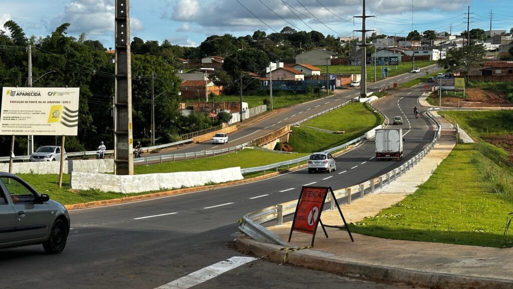 Motoristas já podem trafegar pela nova ponte da Avenida Uirapuru em Aparecida de Goiânia