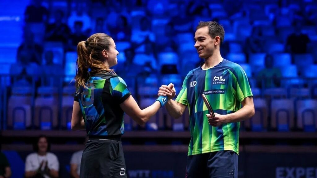 Calderano e Takahashi brilham em Cingapura e são 1º dupla não asiática em final de Grand Smash